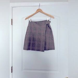 Banana Republic Plaid Wrap Mini Skirt